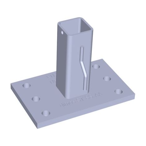 DIMOS - Support I 355 pour potelet carré 30x30mm (hors fixation) - 160 mm