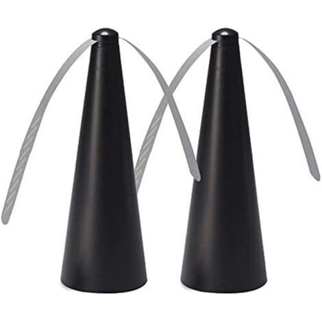 Répulsif À Pales - Ventilateur Anti Mouche Indolore 8,5x24,5x8,5cm - Protection Contre Insectes Volants - Repas Extérieur Jardin Camping 2Pcs Noir (1/4)