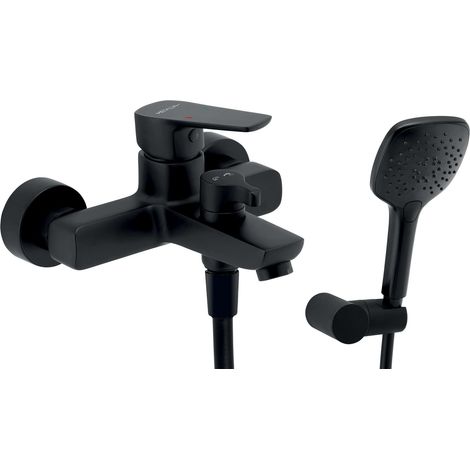 Novaservis Metalia 58 - Rubinetto per vasca da bagno con accessori, nero 58020,5 (1/2)