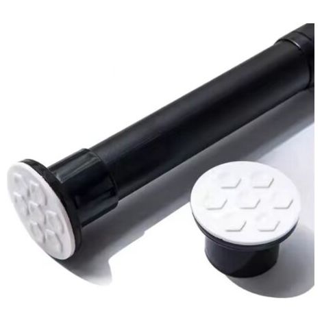 QORVA-(70-110 cm, Φ32 mm)Tringle à rideau de douche extensible sans perçage à clipser - Pour salle de bain, chambre à coucher - Noir