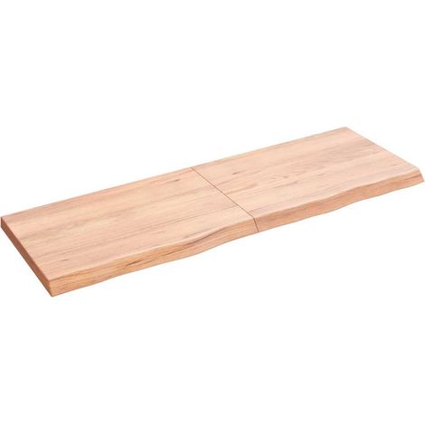Tischplatte Hellbraun 120x40x(2-4)cm Massivholz Eiche Behandelt