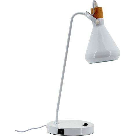 Luminaire, lampe de bureau métal, blanc, 18 W, L 45 x H 59 cm (1/3)
