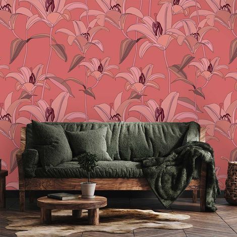 Papier peint panoramique fleurs pinky papier peint (1/5)