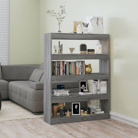 vidaXL Libreria/Divisorio Grigio Sonoma 100x30x135 cm (1/5)