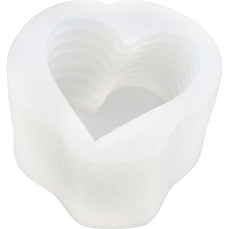 Drehbare Herzform aus Silikon, flexibel, leicht zu entformen, ideal zum Dekorieren von Kuchen, Pralinen und Desserts (1/5)