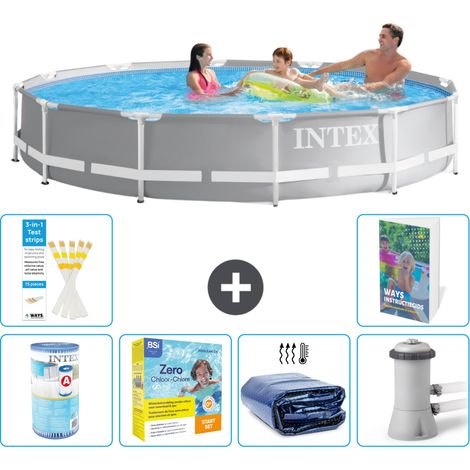 Prism Frame Pool Rund - 366x76 cm - 7-teilig S50