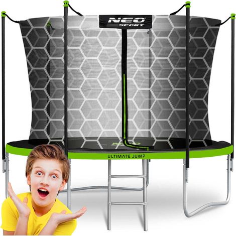 Gartentrampolin 8ft252cm mit innennetz und leiter von neo sport