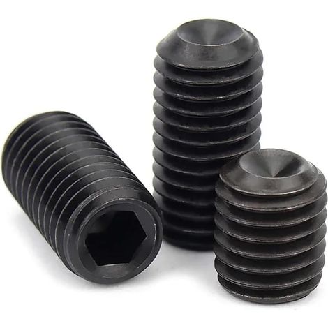 Jeu de vis à tête plate hexagonale concave en acier noir filetage fin niveau 12.9 - M3 M12 (2-25