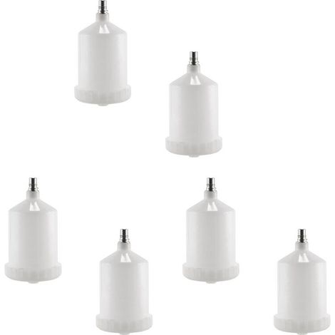 Adecuado para vasos de pintura HVLP de plástico de 600 ml, compatible con conectores para vasos de pistolas pulverizadoras y pistolas pulverizadoras.