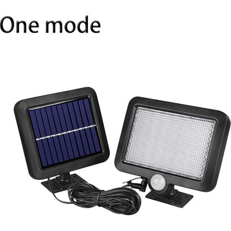 56 luces solares LED blancas impermeables de seguridad para jardín, patio y estacionamiento - Potente luz solar para exteriores con sensor de movimiento