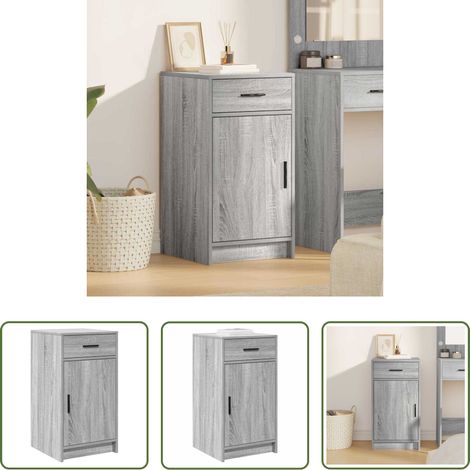 Holzwerkstoff - Sideboard Graues Sonoma 40 x 40,5 x 75 cm Holzwerkstoff (1/5)