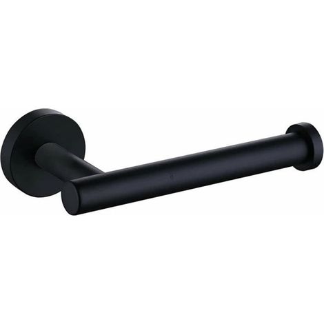 Rostfreier Toilettenpapierhalter aus gebürstetem Edelstahl 304, für Bad und Küche (schwarz) (1/5)