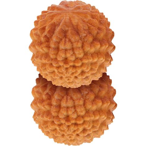 Boules de massage en bois pour les mains, fabriquées en matériaux synthétiques, 4 x 4 x 4 cm, lot de 2 pour une utilisation à domicile, masseur de doigts. (1/4)