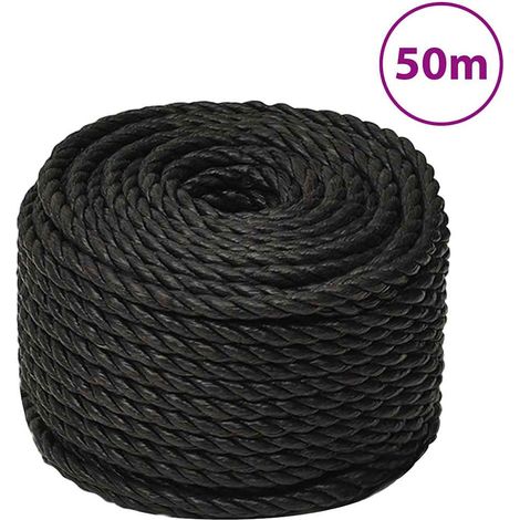 Cuerda de trabajo polipropileno negro 16 mm 50 m vidaXL (1/5)