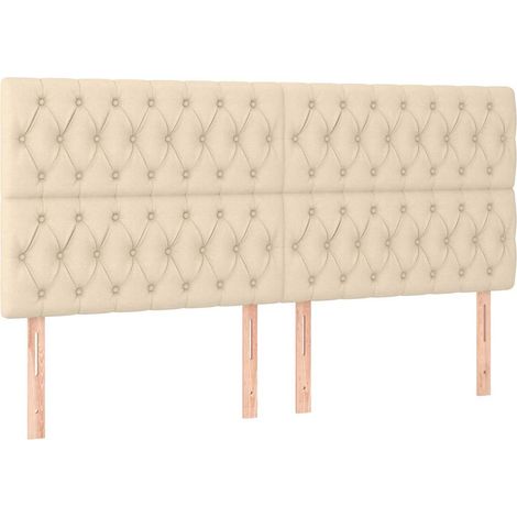 Maison Exclusive - Cabecero de cama de tela color crema 200x7x118 (1/5)