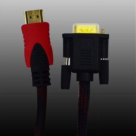 Trade Shop - MAXTECH HDVA-RT10M 10M LINE 1080P HDMI AUF VGA BILDSCHIRM VIDEOKABEL - (1/2)