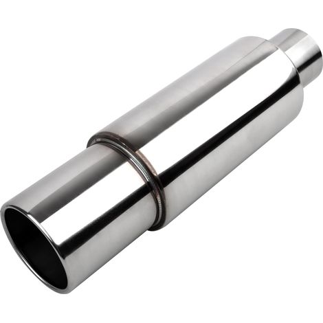 2,5 Pouces/63MM d'admission d'échappement en Acier Inoxydable Turbo d'échappement de Voiture Boîte Arrière Tube d'échappement 14,2Pouces/360MM Longueur Totale (1/5)