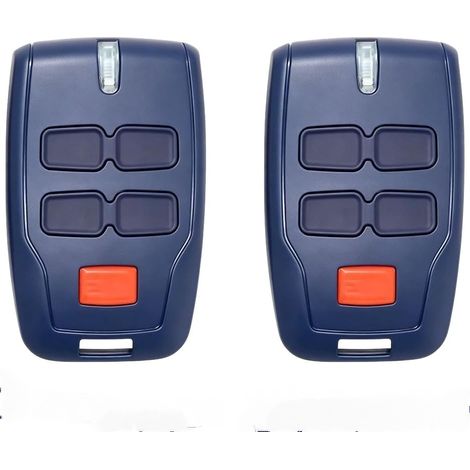 Mando a distancia para puerta de garaje BFT Mitto de 433 MHz, compatible, doble canal, código desplazable de cuatro botones, paquete de 2 (1/5)