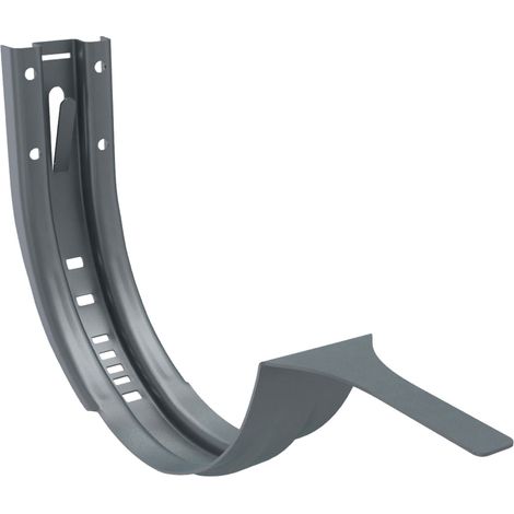 ZAMBELLI support de panneau frontal galvanisé, support de gouttière pour gouttière demi-ronde, montage sans soudure, 150mm Anthracite (1/5)