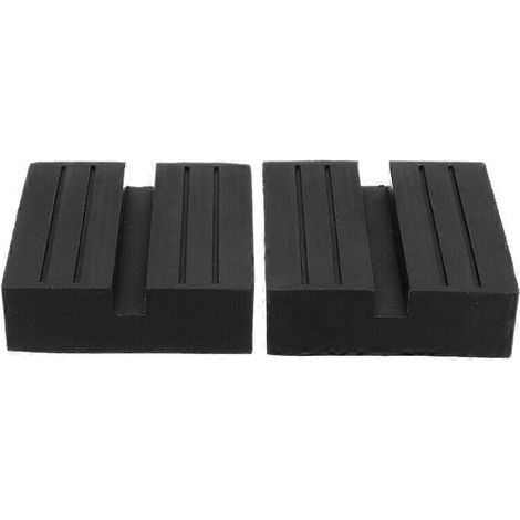 Compatible avec 2 adaptateurs de protection en caoutchouc pour blocs de crics de levage universels à fentes pour automobiles. (1/5)