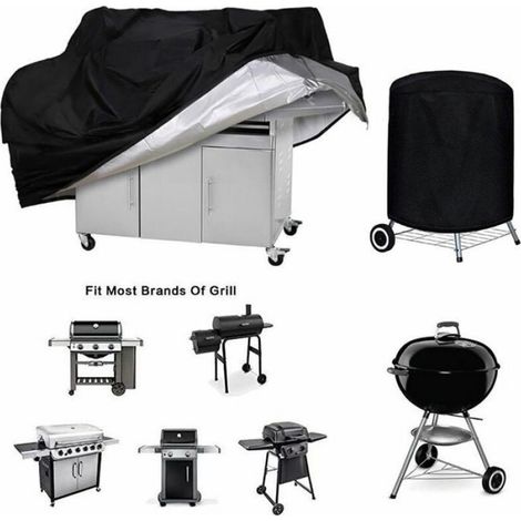 ((0.54kg)-150X100X125CM) Housse de barbecue, 210D Oxford Silver Coated Polyester Barbecue Cover (1/5)