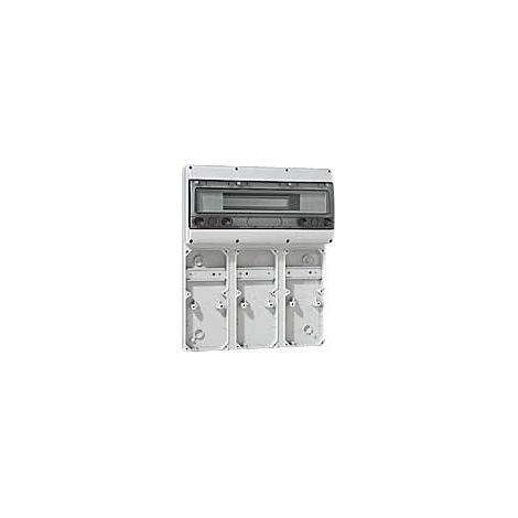 Legrand – Embase P17 501x405mm rail 20 modules jusqu'à 9 prises 16A – IP66 pour plastron 280x125mm – Coffret P17 57704