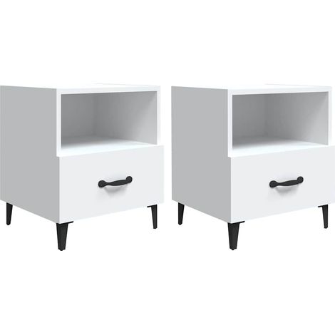 Maison Exclusive - Mesitas de noche 2 unidades madera contrachapa (1/5)