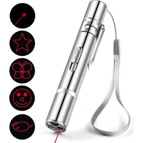 Pointeur Laser - Tige Laser Rechargeable USB - 5 Motifs - Jouet Pour Chat - 1 Pièce (1/5)