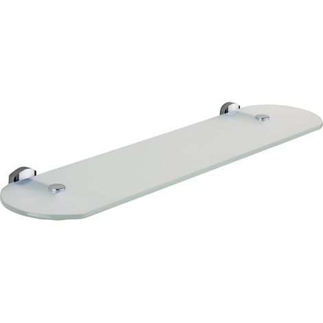 Mensola 55 cm in vetro temperato da muro EP19-55 Gedy serie EDERA PLUS Cromato (1/2)