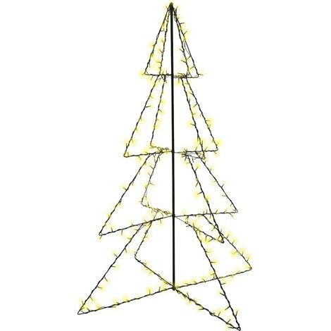 Albero di Natale Albero natalizio Albero festivo a Cono 240 LED per Interni Esterni 115x150 cm (1/5)