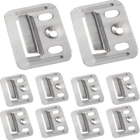 100pièces Lot de Clips Acier Inoxydable pour Panneaux Muraux Fixation Rapide pour Lambris Bois Bambou Installation Simple et Résistante Corrosion (1/5)