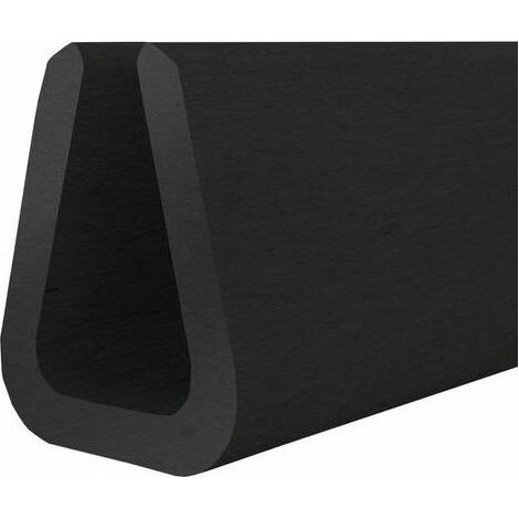 S-583 Schwarze Blechkantenschutzleiste, U-förmig, 8 x 11 mm, 5 m, 5 mm U-förmige Gummidichtung (1/5)