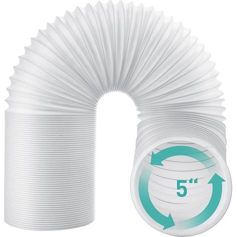 AGPTEK Tuyau d'Evacuation de Climatiseur Mobile, Diamètre 13CM Flexible PP Tube de Ventilation Universel, Pour échappement, Kit Extracteur d'Air Longueur Ajustable de 32-150cm (1/5)