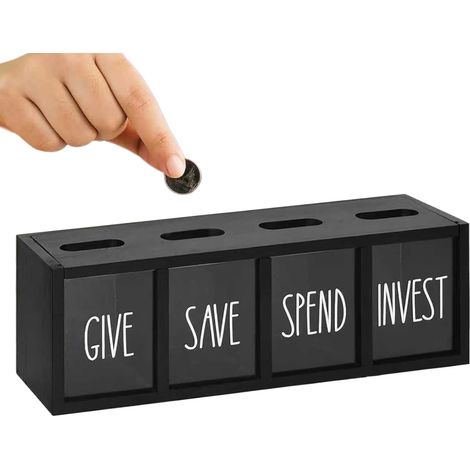 Money Bank for Kids 4 Compartment Coin Organizer Educational