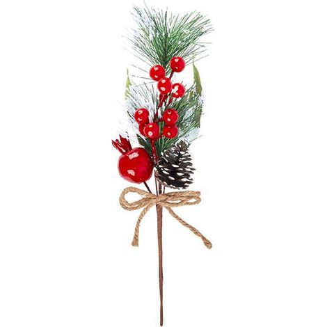 Bacche rosse prima neve per albero di natale in polistirolo per decorazioni natalizie -Stile 1 (1/4)