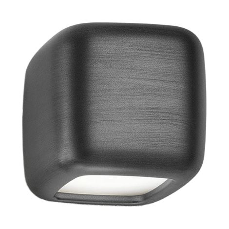 Applique Led Indirecte Babol, Fonte D'Aluminium Finition Noir Mat, 2X8W 3000K Ip20 - Gealuce (1/2)