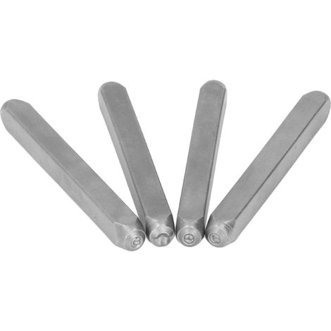 4er-Set hochwertige Metallstempel aus hartem, verschleißfestem und langlebigem Metall für Schmuck aus Kunststoff und Leder (1/5)