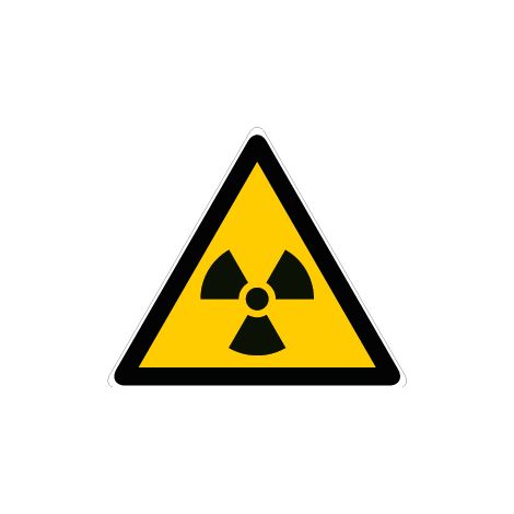 Panneau Danger matières radioactives ou radiations ionisantes - Rigide Triangle 100mm - 4180069