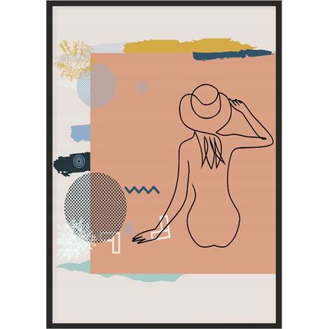 BILDPOSTER IM RAHMEN 33x43 cm Line Art Ona P1867 (1/4)