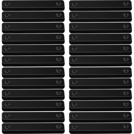 Lot de 24 aimants pour moustiquaire ou rideau, clips magnétiques autocollants pour porte ou fenêtre - Noir - Linxor (1/5)
