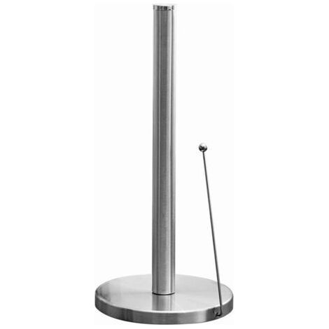 BUNTHAUS Porte-rouleau de papier toilette vertical en acier, non percé, argenté, pour table/bureau (1/5)