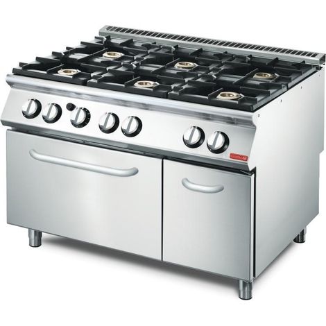 Fourneau a gaz 6 brûleurs - Four à gaz - Gastro M (1/2)