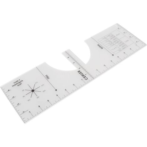 Règle pour t-shirts en PVC durable, échelle précise, légère et facile à utiliser. Outil d'alignement idéal pour les créateurs débutants. (1/5)