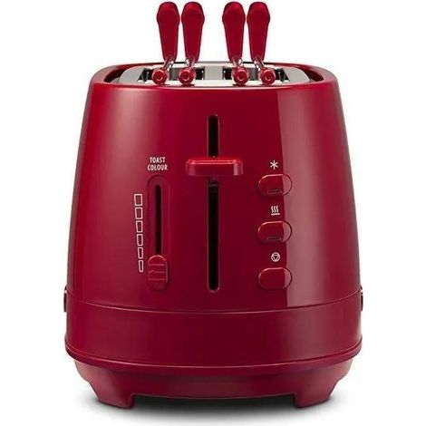 Delonghi CTLAP2203.R Tostadora Roja 2 Rebanadas 550W
