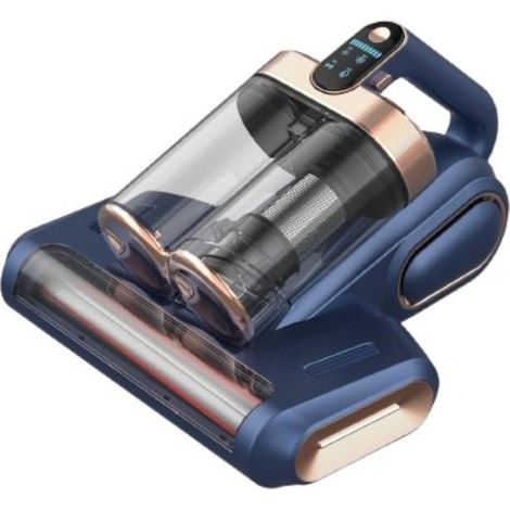 Aspirateur anti-acariens avec stérilisation UV et ultrasons, gris et bleu, double bac à poussière, brosse rotative, gris et bleu (1/4)