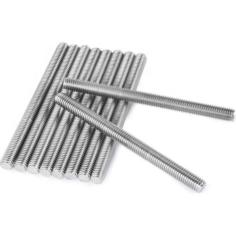 10PCS Tige filetée RS PRO Acier doux Zingué, M8 x 100mm (1/4)