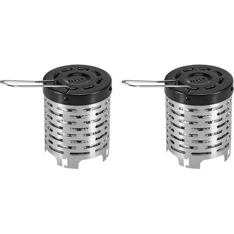 Poêle Chauffant Portable en Acier Inoxydable pour Camping en Plein Air, Poêle à Cassette pour Tente de Camping (1/2)