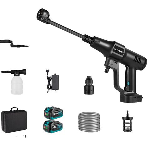 Nettoyeur haute pression, sans fil, performance de 200 bars, Ensemble de 2xBatteries, Électrique, UE (1/2)