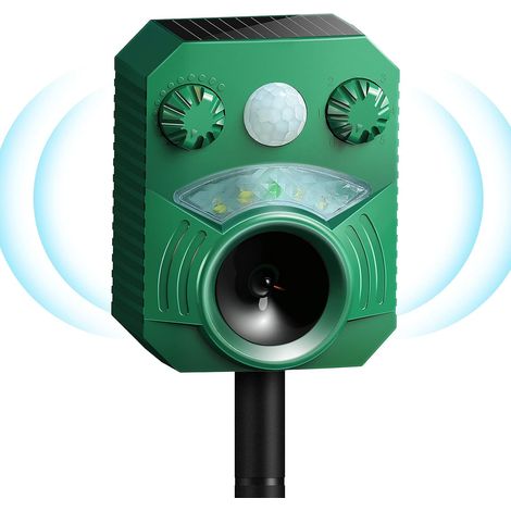 Katzenschreck Marderschreck Ultraschall Solar Tiervertreiber, bis zu 8m Reichweite, Bewegungsmelder, Frequenz 13.5-45.0 kHz, wirksam gegen Katzen, Hunde, Vögel, Füchse, Ratten, Marder (1/5)