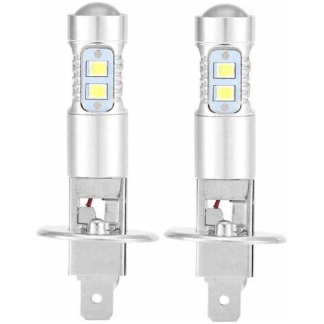 Ampoules H1 6000K Ultra White 100W – Luminosité 1800LM – Installation facile – Économie d'énergie pour feux de croisement
